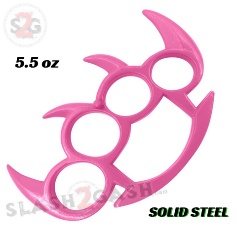Bladed Paperweight Belt Buckle Spike Duster Claw Knuckle - Pink