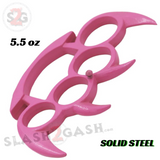 Bladed Paperweight Belt Buckle Spike Duster Claw Knuckle - Pink