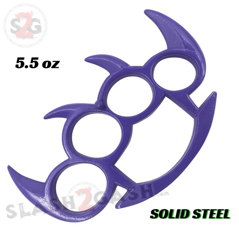 Bladed Paperweight Belt Buckle Spike Duster Claw Knuckle - Purple