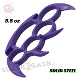 Claw Knuckle Spike Duster Bladed Paperweight Belt Buckle - Purple