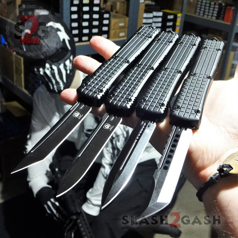 S2G Tactical Stealth OTF Knife Black D2 Automatic Switchblade CNC - Asst. Blades