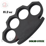 SteamPunk Knuckles Black Solid Steel Paper Weight Closed Bridge - Knuckle Duster Heavy THICK Metal