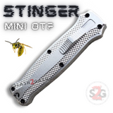 Silver Mini OTF California Legal Knife Small Automatic Switchblade Key Chain Knives - Stinger