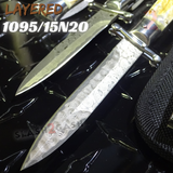 Automatic Switchblade Knives Raindrop Real Damascus Stag Antler Teardrop Swing Guard Italian Style 9 Inch Italy Swinguard Stiletto Knife
