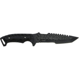 Tanto Fixed Blade Knife Black Tactical Fighter w/Sheath - 8Cr13