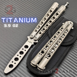 TheONE Butterfly Knife w/ Bushings TITANIUM Balisong - 4X series (clone)