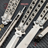 The ONE Titanium Butterfly Knife with Spring Latch 440C Channel Balisong - 40 42 43 46 47 clone