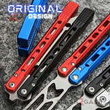 The ONE Channel Balisong Arrow Aluminum Butterfly Knife D2 - (clone) BUSHINGS Training Practice