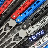 The ONE Channel Balisong Arrow Aluminum Butterfly Knife D2 - (clone) BUSHINGS T6 T8 Hardware