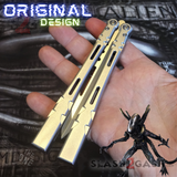 The ONE ALIEN Balisong Channel Butterfly Knife - Slver Sharp Original Design Aluminum