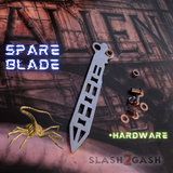 Spare Blade The ONE ALIEN Balisong Trainer Butterfly Knife - Replacement Training w/ Bushings Hardware Pivots Washers