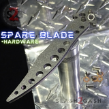 Basilisk Clone Replacement Training Blade The ONE Titanium Butterfly Knife Spare Trainer bushings hardware pivots washers Lizard