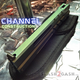 The ONE CHAB Balisong Titanium Channel D2 w/ Bushings Green Butterfly Knife Stonewashed S2G slash2gash