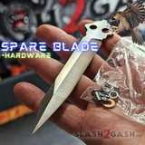 The ONE Channel Balisong FALCON Butterfly Knife w/ Zen Pins - ORIGINAL design Spare Sharp Blade Hardware