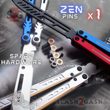 Balisong Spare Hardware Kit Falcon/Alien, inked The ONE KRAKEN (clone) Black Replacement Zen Pins pivots bushings washers