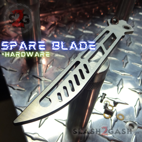 Spare Training Blade for TheONE KRAKEN clone Balisong + Hardware Butterfly Knife