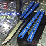 The ONE Kraken (clone) Balisong Butterfly Knife Channel w/ Zen Pins - Blue krake laken Bowie