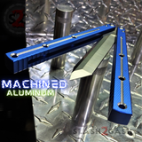 The ONE Kraken (clone) Balisong Butterfly Knife Channel w/ Zen Pins - Blue krake laken Tanto Sharp