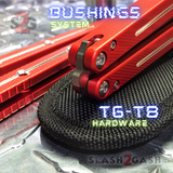The ONE Channel Balisong KRAKEN (clone) Butterfly Knife w/ Zen Pins - Red krake laken T6 T8 Hardware