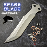 The ONE Channel Balisong Orca Butterfly Knife Sharp Spare Blade D2 - (clone) Replacement Live with Hardware Bushings