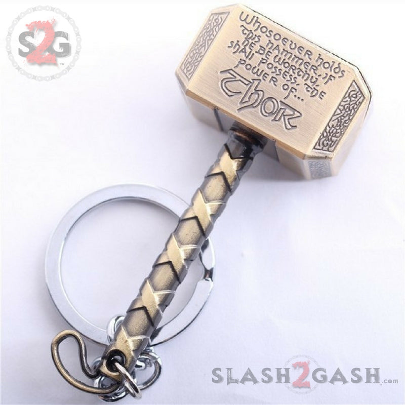 Marvel The Avengers Thor Thor's Hammer Metal Keyring Keychain – Slash2Gash