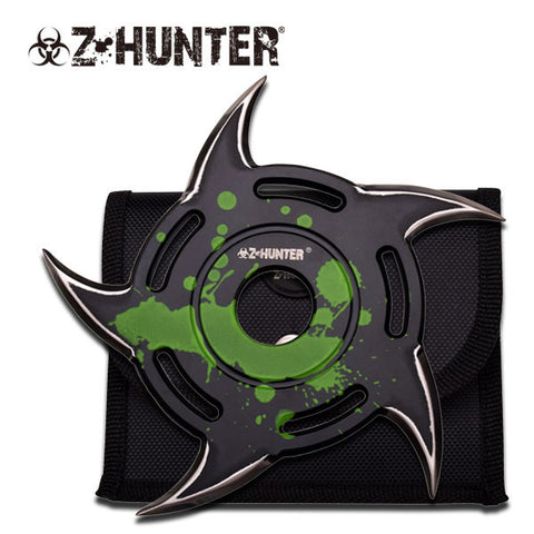 Zombie Throwing Star Undead Z-Hunter Shuriken 5 Point - Blood Splatter