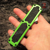 Taiwan Titan OTF D/A Lime Green Automatic Knife Switchblade - upgraded Dual Action out-the-front knives Zombie Killer