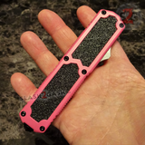 Taiwan Titan OTF D/A Pink Handle Automatic Knife Switchblade - upgraded Dual Action out-the-front knives