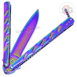 Twist Butterfly Knife Drop Point Balisong - Rainbow Spectrum M-Tech Darrel Ralph