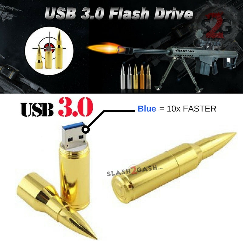 Bulletproof Usb Bullet USB Flash Drive 3.0 Metal Memory Stick Pendrive 10x FASTER ...