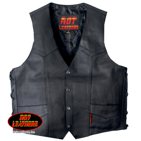 Hot Leathers Men's Concealed Carry Leather Vest