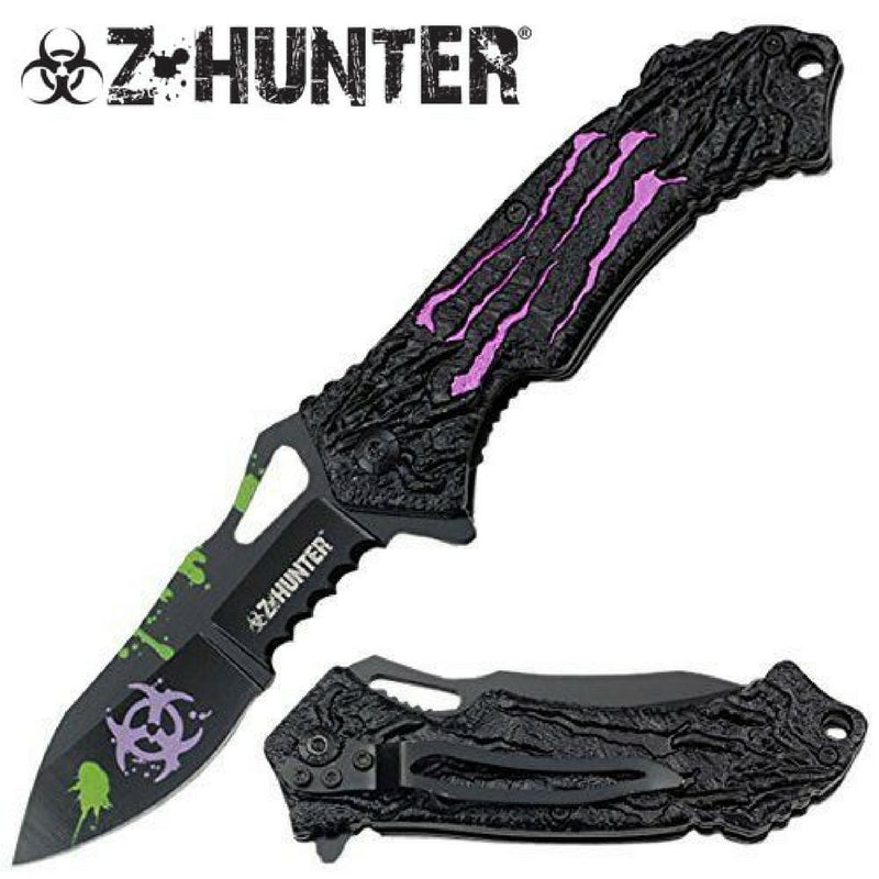 Zombie Hunter Bio Hazard Monster Claw A/O Knife - Purple – Slash2Gash