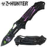 Zombie Hunter Bio Hazard Monster Claw A/O Knife - Purple ZB-040PE
