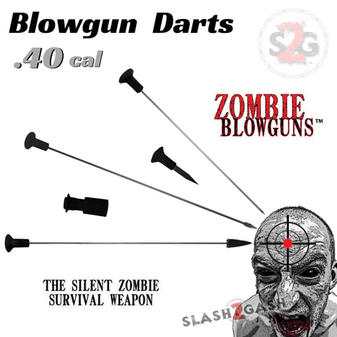 Zombie Blowgun Darts .40 Caliber Avenger - Broadhead, Safety Stunner, Spearpoint, Spike, Target x25 count/pcs
