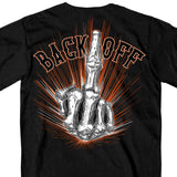 Back Off Bone Middle Finger T-Shirt BADD Bikers Against Dumb Drivers GMD1453