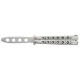 Butterfly Knife TRAINER Dull Balisong w/ Spring Latch - Grey