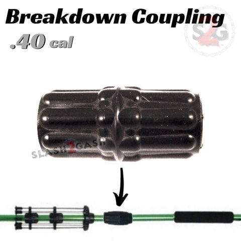 Breakdown Coupling .40 Caliber Blowgun Accessory - Connector Coupler 2pc Connection