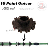 Blowgun Accessory 10 Point Dart Quiver .40 Caliber Accessories - Fits Hunting Broadhead or Spear, Holder