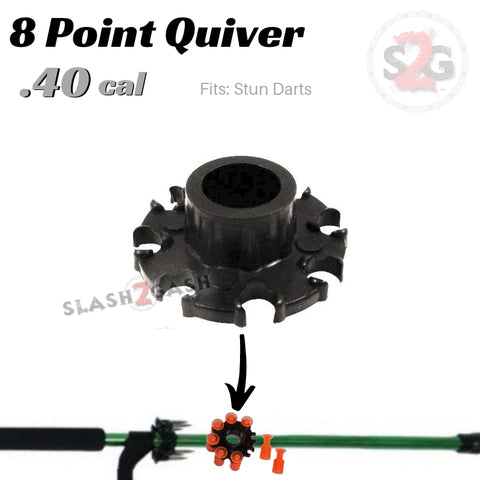 8 Point Quiver .40 Caliber Blowgun Accessory - Fits Stun Darts, Holder