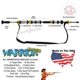 Warrior 36" Blowgun .40 cal LOADED w/ 40 Darts - Black - Avenger Blowguns USA