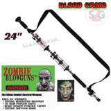 Zombie Blowguns .40 cal LOADED w/ 30 Darts - Blood Red Camoflage 24" inch - Avenger USA