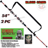 Zombie Blowguns .40 cal LOADED w/ 30 Darts - Blood Red Camoflage 54" inch 2PC - Avenger USA