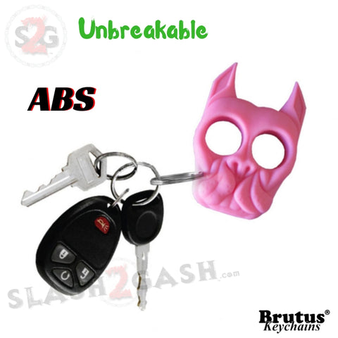 Brutus Self Defense Keychain ABS Knuckles Hot Pink Punchy Puppy