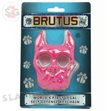 Brutus the Bulldog Self Defense Keychain ABS Knuckles - Hot Pink Punchy Puppy