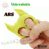 Brutus the Bulldog Self Defense Keychain ABS Knuckles - Neon Yellow/Green Punchy Puppy