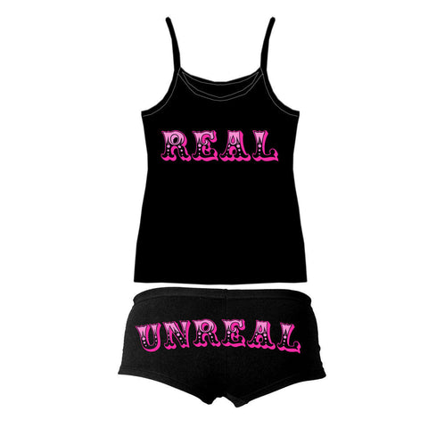 Hot Leathers "Real & Unreal" Boy Shorts and Tank Top Combo