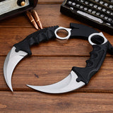 CSGO karambit silver tactical claw neck knife fixed blade knives counter strike CS GO hawkbill with sheath