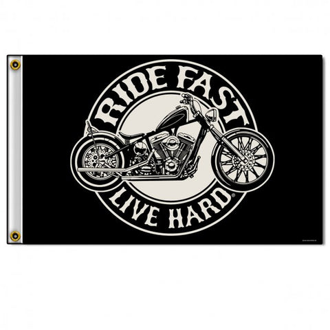 Hot Leathers Circle Bike Flag 3 x 5 w/ Metal Grommets