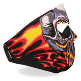 Hot Leathers Red Evil Skull Neoprene Face Mask w/ Flames