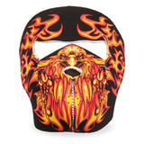 Hot Leathers Blazing Eagle Neoprene Face Mask Flaming Wings
